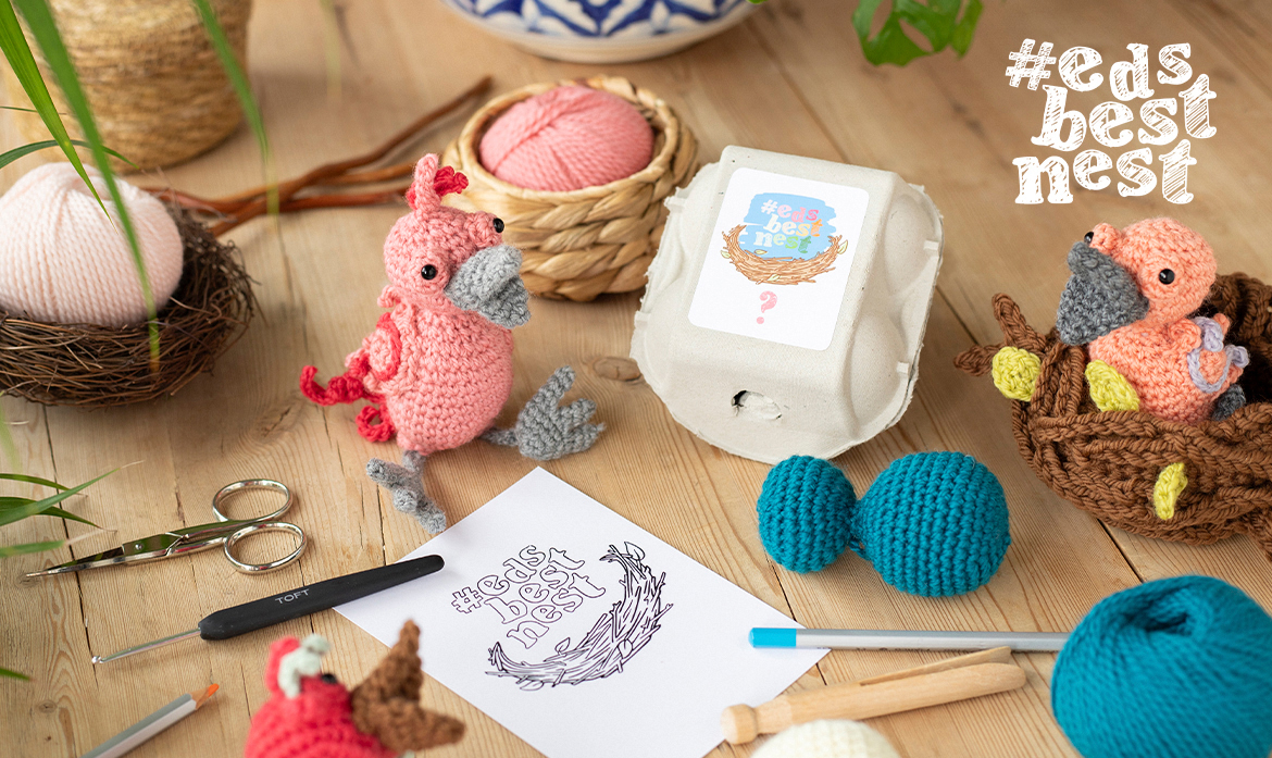Summer photography competition crochet a mini bird and win